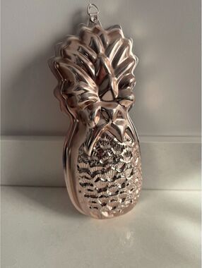 Vintage Pineapple metal jello mold retro kitchen MCM Copper Tone Hong Kong